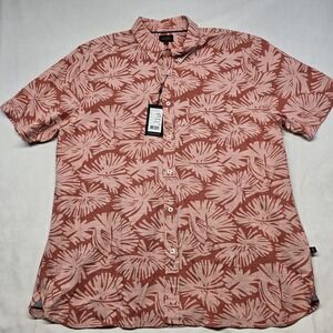 Allen Edmonds Leaf Camp Shirt Men‎ Size XXL Red